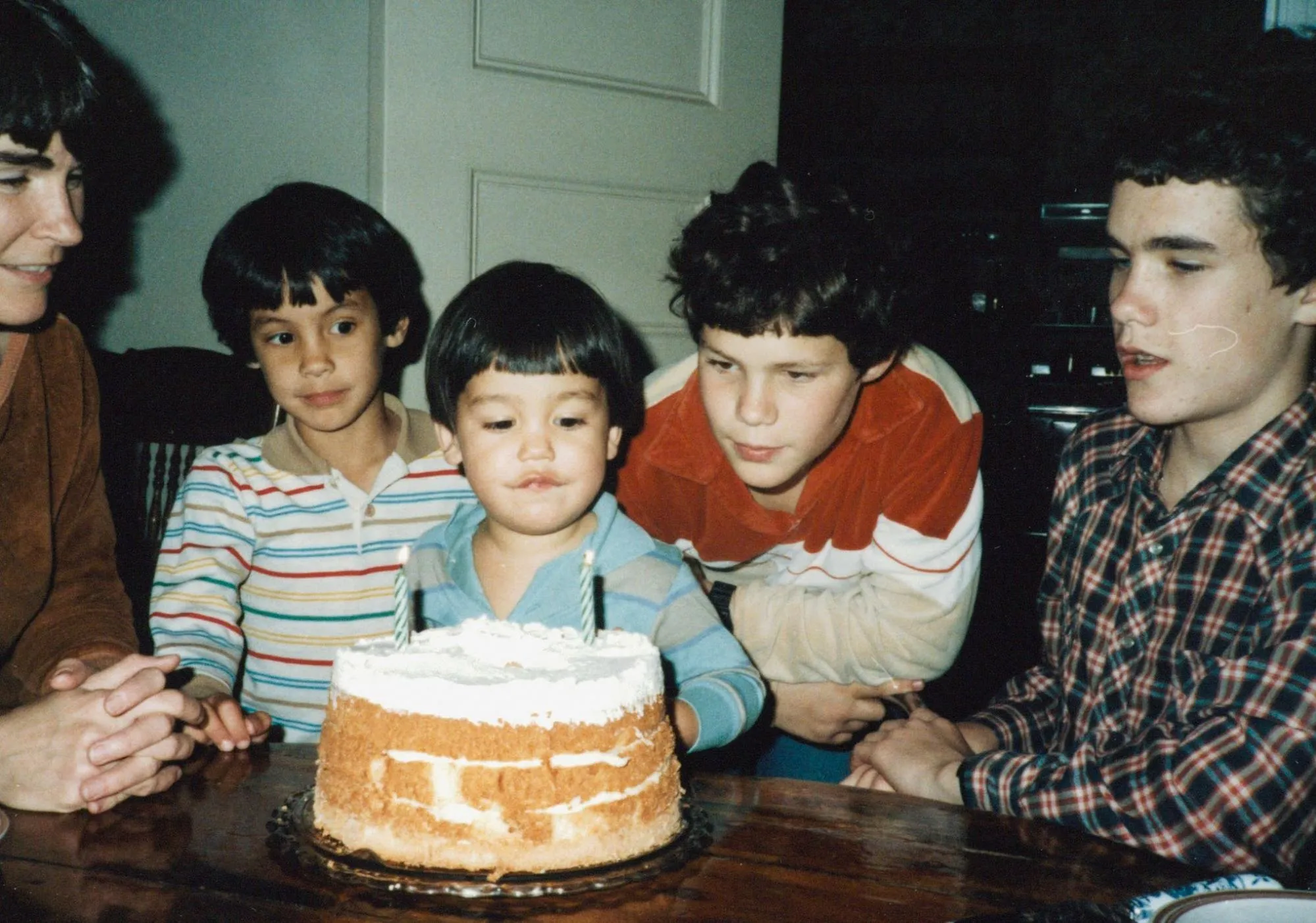 The look on all the kids' faces — “c'mon Cory, blow the candles out quick so we can eat!”