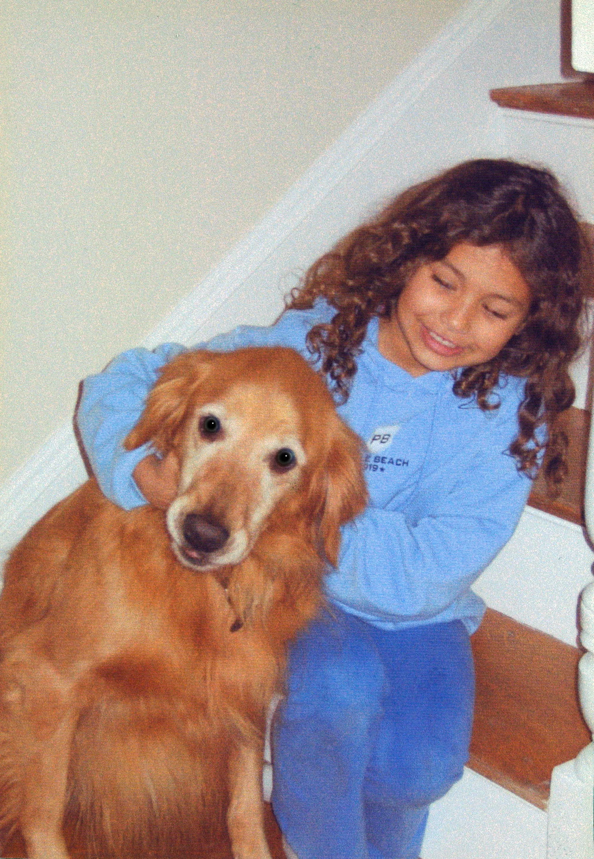 Hazel, with Greg's daughter Monica.